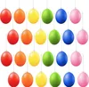 48x Ostereier zum Hängen Bunt | Bunte Plastik Ostern Eier Produktbild-Vorschau 3