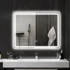 A modern bathroom vanity with a lit mirror above a sink. Náhľad obrázku produktu