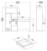 Dmora Scrivania Annalou 60.35x162.8x155.4h cm Bianco, Anteprima dell’immagine prodotto 3