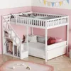 INONEFT Etagenbett 140x200cm, Kinderbett mit Treppe mit Produktbild-Vorschau 5