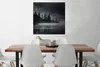 MuchoWow® Poster Wald - Nebel - Schwarz - Weiß 75x75 cm - Produktbild-Vorschau 2