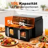 ZMH Heißluftfritteuse 2 Kammern 10L XXL  Air fryer Produktbild-Vorschau 6