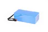 A blue lithium-ion battery pack with a black cable and connector is shown against a white background. Produktbild-Vorschau