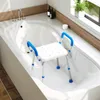 A shower chair is placed inside a bathtub. Podgląd zdjęcia produktu