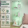 Vitrina expositora de vidrio con iluminación LED y puertas Vista previa de la imagen del producto 4