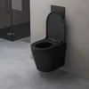 doporro WC Suspendu Gris Noir Mat Cuvette Céramique Voir les images du produit 2
