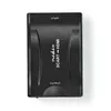 A black SCART to HDMI converter is shown against a white background. Voir les images du produit