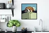 MuchoWow® Gerahmtes Poster Panda - Holz - Rot 40x40 cm - Produktbild-Vorschau 3