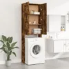 vidaXL Skříňka na pračku Smoked Oak 64x25,5x190 cm Náhled obrázku produktu 3