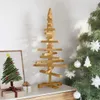 Drewniana choinka z podstawą Brązowy 90 cm Lite drewno Podgląd zdjęcia produktu 3