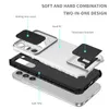 An exploded view diagram of a phone case, showing its layered construction and features. Produktbild-Vorschau