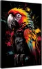 Bunter Papagei Pop Art Leinwandbild Wandbild Kunstdruck XL Produktbild-Vorschau 1