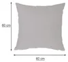 Kissenbezug 2er Set silber 60x60 cm Struktur Leinenoptik Produktbild-Vorschau 3