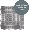 Graue Klickfiese mit Klicksystem mit Verpackungshinweis, 35 Fliesen in einem Set (=5m²)
 Produktbild-Vorschau