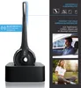A CSL mono Bluetooth headset with its charging station is shown, alongside marketing text and lifestyle images of people using it in different scenarios. Produktbild-Vorschau