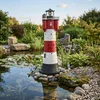 Solar Leuchtturm Roter Sand Höhe 78cm aus Polyresin mit Produktbild-Vorschau 4