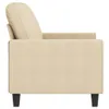 vidaXL 2-Sitzer-Sofa Creme 140 cm Stoff Produktbild-Vorschau 4