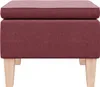 vidaXL Hocker mit Holzbeinen Weinrot Stoff Produktbild-Vorschau 4
