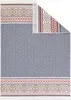 Tapiso Teppich AZTECA vintage Fransen grau orange Produktbild-Vorschau 1