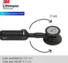 A digital stethoscope with its chestpiece shown in two positions, indicating it has two sides. Produktbild-Vorschau