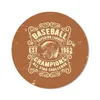 MuchoWow® Mauspad Mousepad Jahrgang - Baseball - Braun Produktbild-Vorschau 1