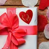 GKA 50 Stück Geschenkaufkleber rotes Herz Gold Effekt Produktbild-Vorschau 2