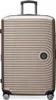 A single champagne-colored suitcase with black accents, shown from the front on a white background. Produktbild-Vorschau