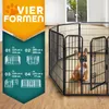 TRESKO® Welpenlaufstall 80 cm hoch mit Dach & Erdankern | Produktbild-Vorschau 2