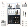 Barkeinheit per vino, mobile bar, credenza con vetrina – Anteprima dell’immagine prodotto 4
