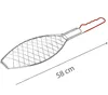 Fischgrillklammer 4er Set, Edelstahl, Silber, 58x13x3 cm, Produktbild-Vorschau 2