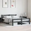 vidaXL Posteľ z masívu Tmavo šedá borovica 120x200 cm Náhľad obrázku produktu 2