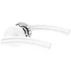 A white door handle set with visible internal mechanism. Produktbild-Vorschau