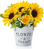 Künstliche Blumen, Sonnenblume Pflanzen im Topf, Dekoblumen Produktbild-Vorschau 1