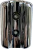 A close-up, front-facing studio shot of a chrome-plated shower head holder. Produktbild-Vorschau