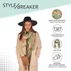 styleBREAKER Damen Schal mit farbigem Ginkgo Leaves Blätter Produktbild-Vorschau 4
