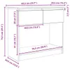 vidaXL Konzolový stolík so zásuvkami Artisan dub Náhľad obrázku produktu 8