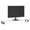 vidaXL Support d'écran noir 100x20x8 cm verre trempé et Voir les images du produit 3