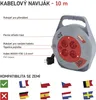 Prodlužovací kabel na bubnu 10 m / 4 zásuvky / červený / PVC / 230 V / 1 mm2 Náhľad obrázku produktu