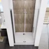 90x195cm Falttür Drehtür Nano ESG Duschwand Pendeltür Produktbild-Vorschau 3