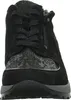 A close-up front view of a black women's shoe. Náhled obrázku produktu