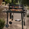 Grill węglowy ogrodowy 53x33 cm z półką kółkami i kratką do Podgląd zdjęcia produktu 7