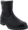 A black winter boot with white fur lining. Produktbild-Vorschau