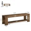 Mobile TV in legno massello, 140 cm, con 2 ripiani, ideale Anteprima dell’immagine prodotto 2