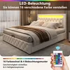 STILVORA Polsterbett 140x200cm mit LED-Beleuchtung, Produktbild-Vorschau 4