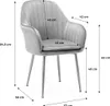 sweeek - 4er Set Bouclé Sessel mit Metallbeinen - Produktbild-Vorschau 8