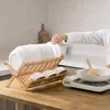 Présentoir d'assiettes en bambou pour la cuisine 42x35x26cm Voir les images du produit 2