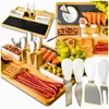 Bambusbrett für Aufschnitt, Käse und Snacks + Messer- und Produktbild-Vorschau 1