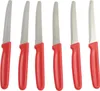 6 Stück Rot Tafelmesser, Küchenmesser Brötchenmesser Produktbild-Vorschau 1