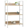 vidaXL Bücherregal 3 Regalböden Eiche 60×27,6×90,5 cm Produktbild-Vorschau 3