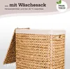 Nischenwäschekorb Wäschesammler aus Wasserhyazinthe mit Deckel Produktbild-Vorschau